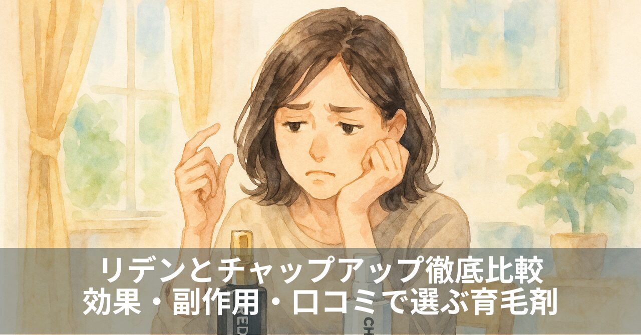 リデンとチャップアップ徹底比較｜効果・副作用・口コミで選ぶ育毛剤
